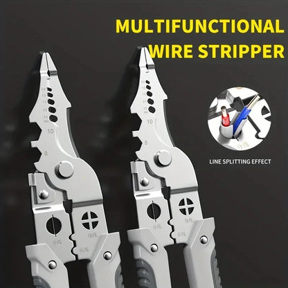 Multifunctional Wire Stripper, Electrician Crimping & Cutting Pliers, Universal Hardware Tool