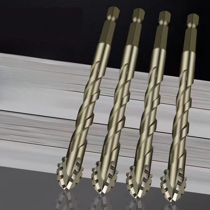 7pcs Carbide Four-Blade Serrated Drill Bit Set for Dry Drilling Porcelain Tile Ceramic Glass Marble Concrete Stone Hole Openner