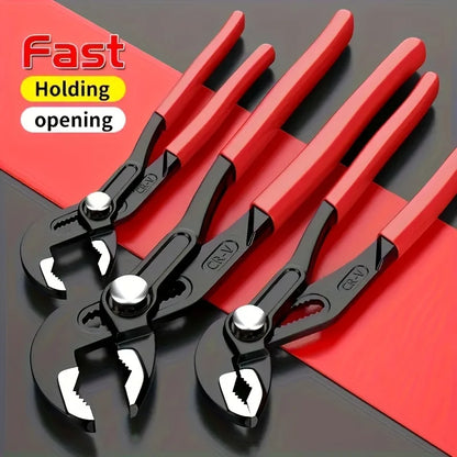 Water Pump Pliers Notch Pliers Self-Locking Pipe Pliers Multifunctional Automatic Adjustment Household Faucet Universal Wrench