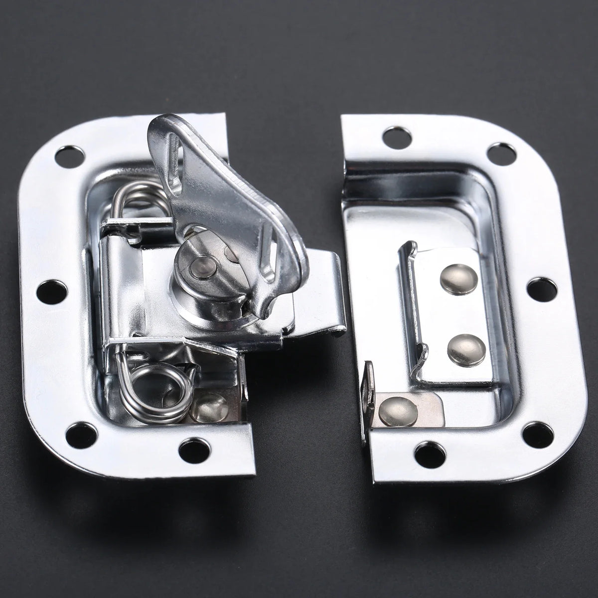 4 Sets 82*77mm Butterfly Lock Road Flight Case Tool Box Air Box Lock Luggage Butterfly Hasp Latch Hardware Fitting Padlockable