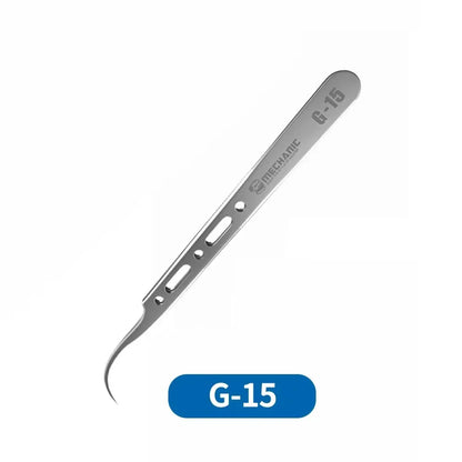 MECHANIC G-11/15 Anti-magnetic Tweezers Ultra Fine Tip Precision Tweezers for Jumping Wire Clamping IC SMD Mobile Phone Repair