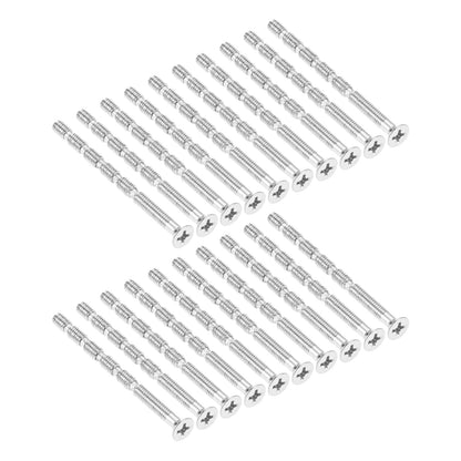 20 or 10pcs M4 Door Handle Fixing Screw Bolts Snap Off Cuttable Connecting Screws for Door Knob Handle Locks Hardware 45mm-110mm