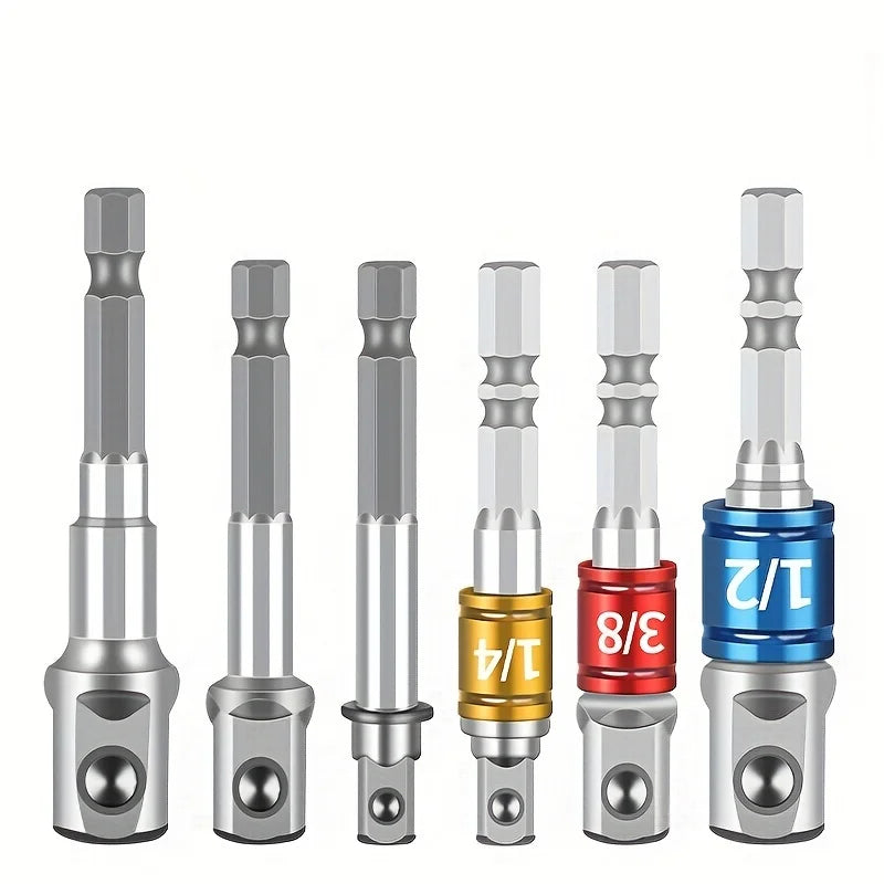 Internal Hexagonal Handle Universal Drill Bit Screwdriver Impact Socket Adapter Drill Bit Kit 1/4 "3/8" 1/2 "Hexagonal Handle