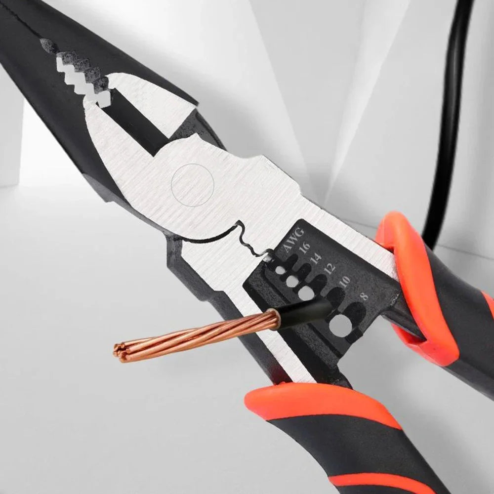 8''/9”Universal Multifunctional Diagonal Pliers Needle Nose Pliers Hardware Tools Universal Wire Cutters Electrician Wire Pliers