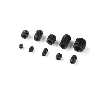 200pcs 304 Stainless Steel Grub Screw Kit M3 M4 M5 M6 M8 Hex Socket Flat Point Set Screws for Machinery Furniture Motorcycle