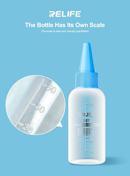 5pcs TB2  50ML Empty Plastic Bottle Phone Repair Squeeze Bottle for Alcohol Soldering Flux Rosin Dispenser With Needle