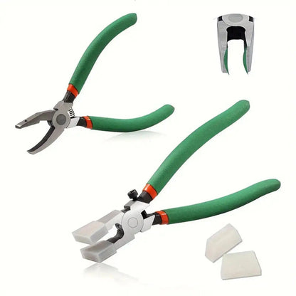 Glass Cutter Tool Glass Running Breaking Pliers Multipurpose Portable Trimming Breaker for Hardware Install Mosaics Fused Key