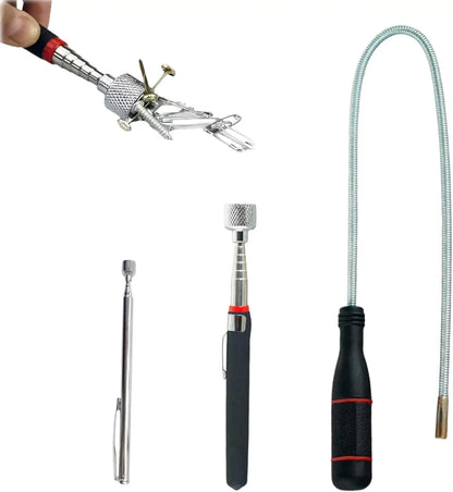 Flexible Magnetic Pickup Tool Telescopic Magnetic Pickup Tool with Pocket Clip for Picking Up Small Parts Key Screw Metal Object