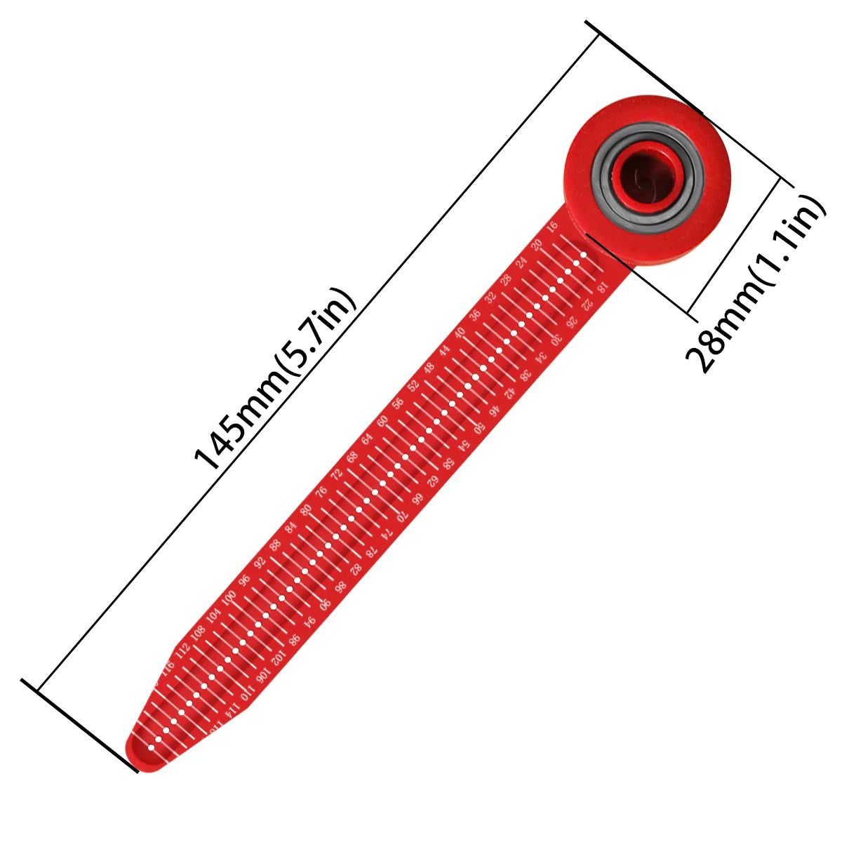 Portable Plastic Circular Drafting Compass Ruler, Precision Measuring Scribing Tool for Woodworking DIY Layout Marking Projects