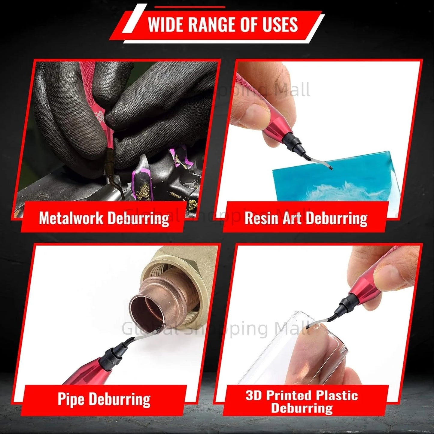 RB3000 Metal Hand Burr Trimming Knife Plastic Metal Wood Deburring Tools Rough Edge Remover Pipe Trimmer