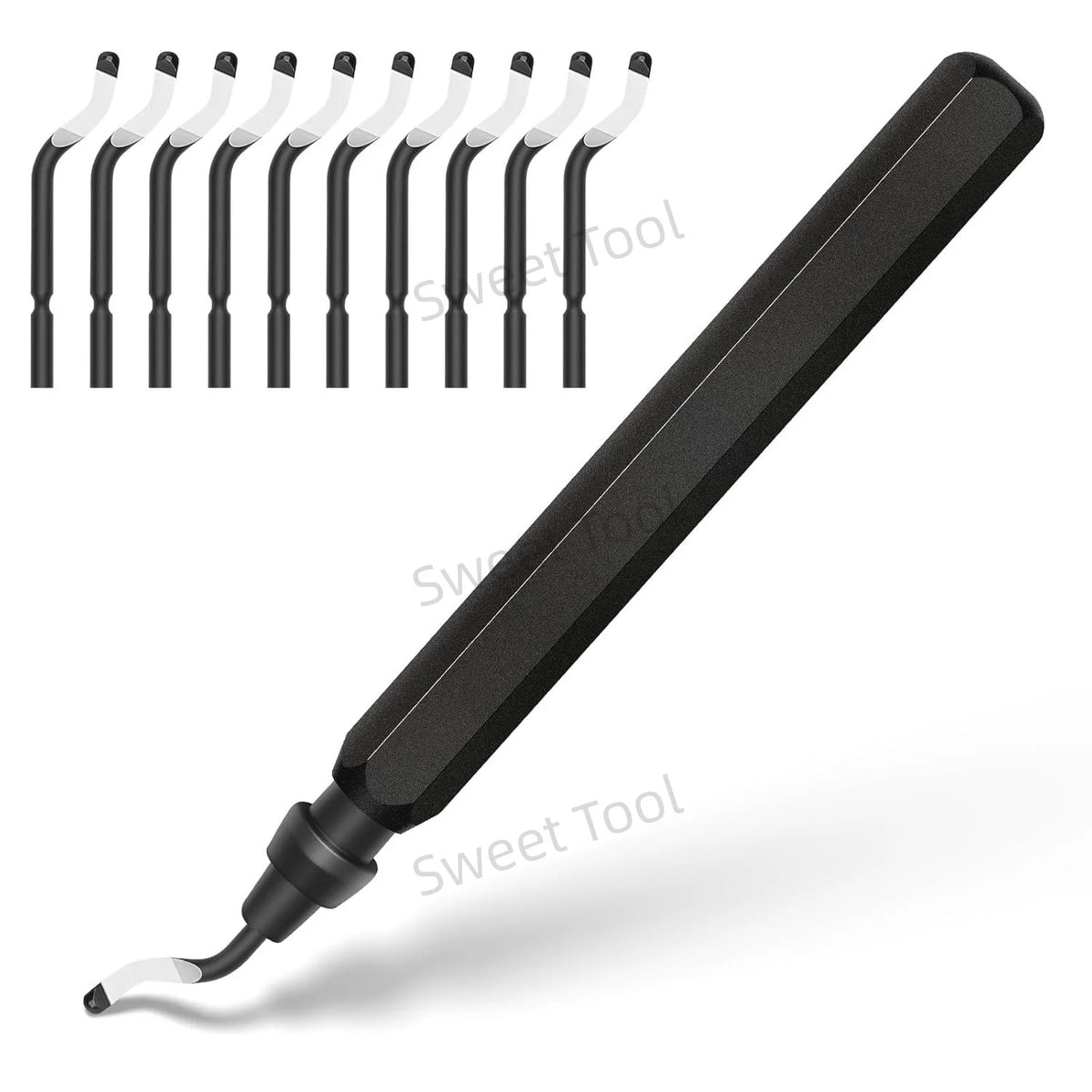 Deburring Tool Metal Handle with 1/10/11 Swivel Blades Burr Removal Reamer Tool for Plastic Metal Copper PVC Resin 3D Printing
