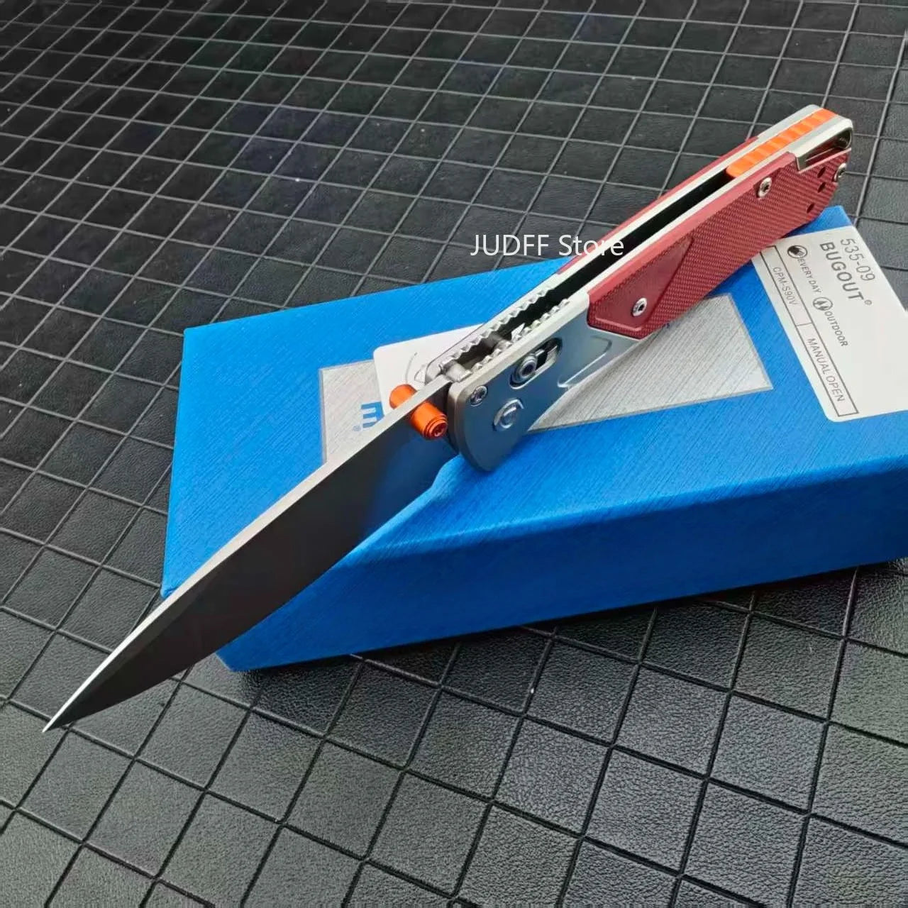 BM 535-9 Practical Foldable Pocket Cutting Knife Premium D2 Tool Steel Blade Manual Open Folding Knife For Outdoor Camping Hiking Backpacking Trips EDC Carry Tool