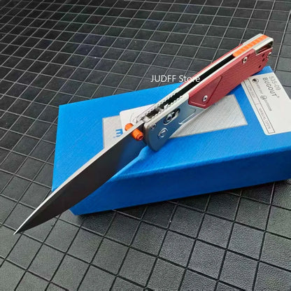 BM 535-9 Practical Foldable Pocket Cutting Knife Premium D2 Tool Steel Blade Manual Open Folding Knife For Outdoor Camping Hiking Backpacking Trips EDC Carry Tool
