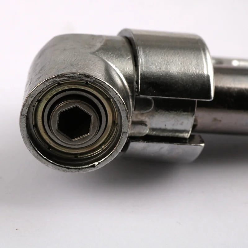 1pc Right Angle Drill 105 Degree Right Angle Driver Angle Extension Power Screwdriver Drill Attachment 1/4inch Hex Bit Drill Bit