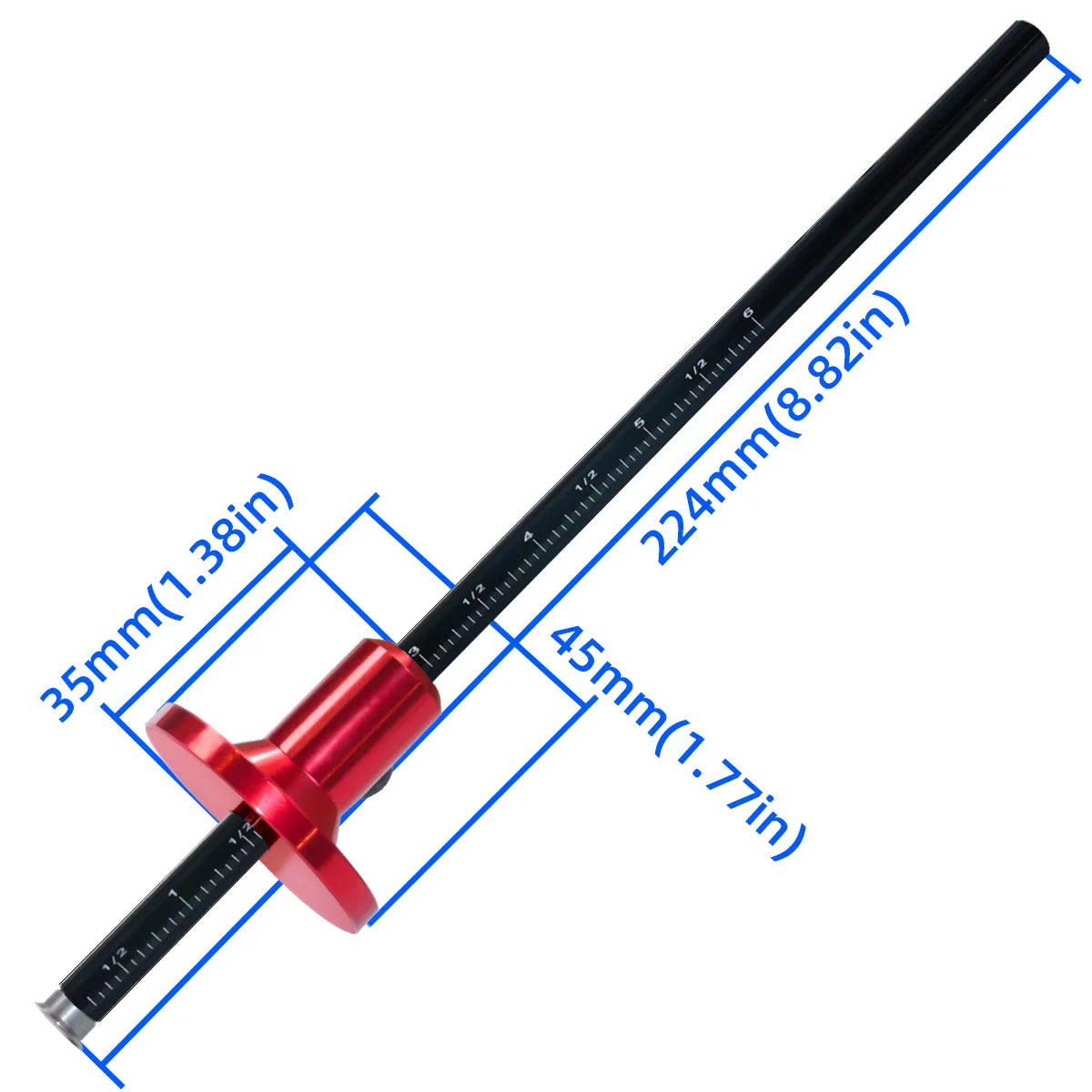 Woodworking Scriber-Wood Marking Tools With Inch & MM Scale, Wheel Marking Gauge-Parallel Line Drawing Mortise Measuring Tool