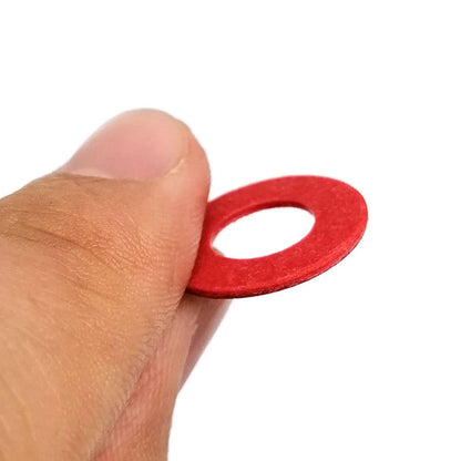 415/1105pcs M2 M2.5 M3 M4 M5 M6 M8 M10 M12 Red Steel Paper Flat Washer Plain Insulated Gasket Ring Pad Assortment Kit Set Box