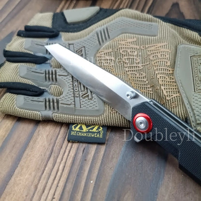 EDC Folding Knife with Clip Lightweight Pocket Knife G10 Handle Multi-functional  Adventure Rescue Cutting Knife Good Gift Items