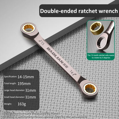 1Pc Dual-use Torx Wrench 6MM-27MM Dual Directional Plum Blossom Ratchet Wrench Universal Spanners for Car Repair Tools Hand Tool