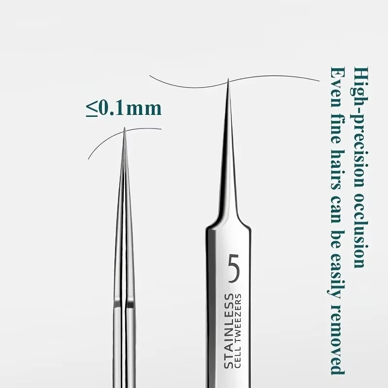 Beauty Salon Special Ultra-Fine No. 5 Cell Acne Clip High-Quality Multi-function Tweezers Professional Acne Needle Care Tools