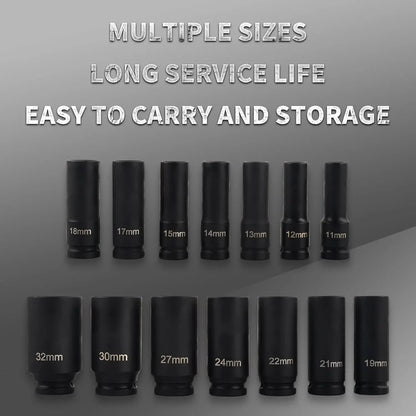 1/2" Drive Deep Impact Socket Drive Metric Wrench Socket Deep Impact Socket Pneumatic Wrench Head Tire Removal Tools