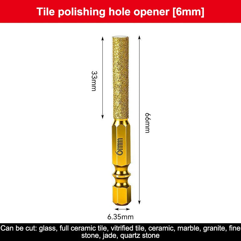 New·1/2/3/4Pcs Diamond Core Bits Dry Drilling Thread Hexagonal Shank Core For Ceramic Tile Granite Marble Grinding Heads·