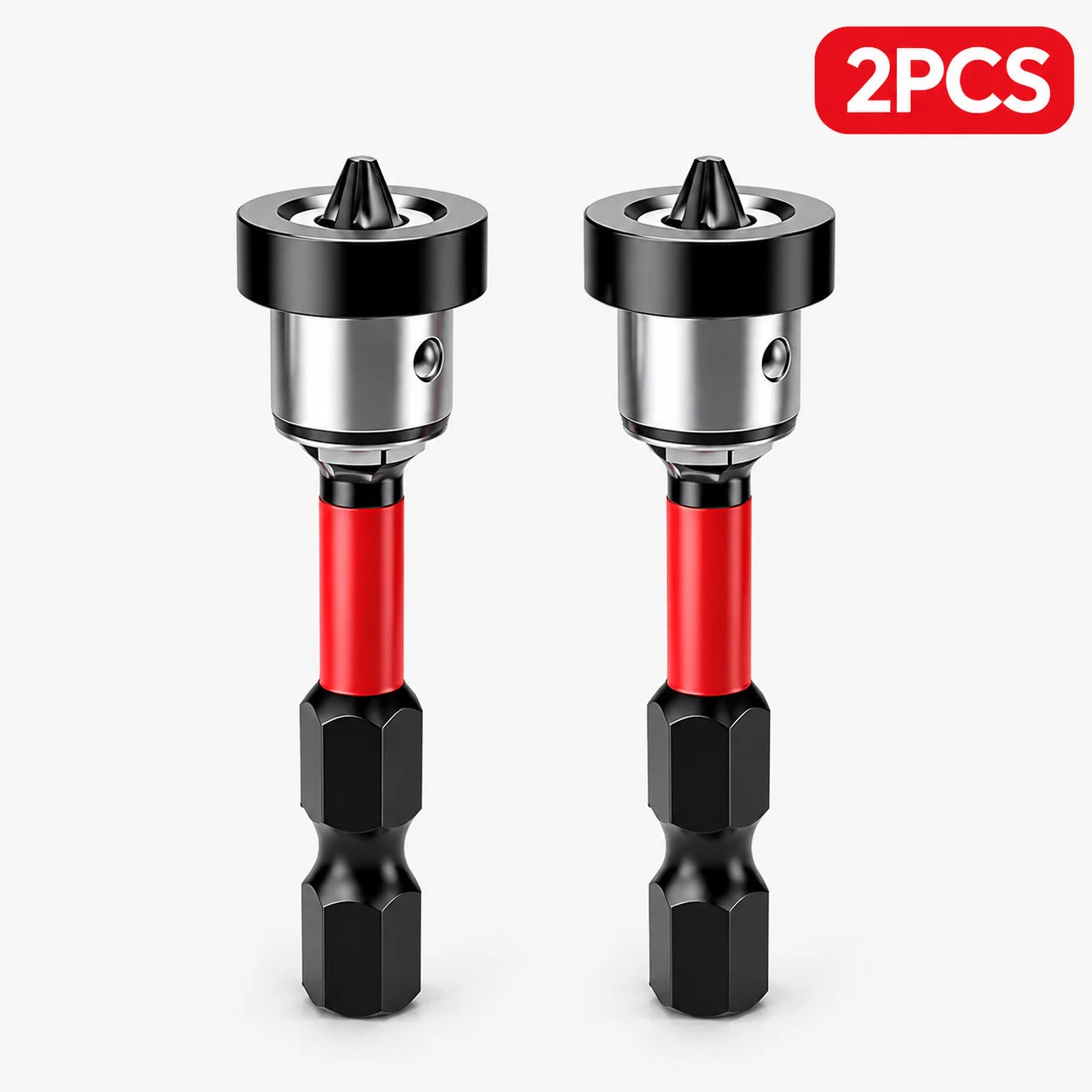 1/3/5pcs Magnetic Screwdriver Bit Setter, PH2 Positioning Bits, 1/4" Hex Shank for Drywall Plasterboard Screw Installation Tools