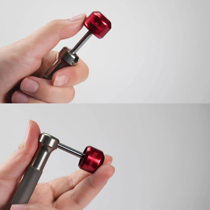Rafford Screwdriver Bit Driver Pocket EDC 90° Pivot Retractable Lever for Extra Torque  Interchangeable 1/4" Hex Bit Repair Tool
