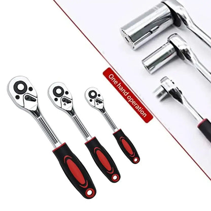 1/4 Inch Ratchet Wrench 24 Tooth Drive Ratchet Socket Wrench Tool Multi-funtion DIY Hand Tool Auto Repair Hardware Tool 2026