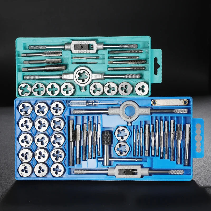 12/20/40pcs Multi-Size Portable Home Taps Slabs Tool Cases  Hardware Tool Portable Universal Combination Alloy Ste