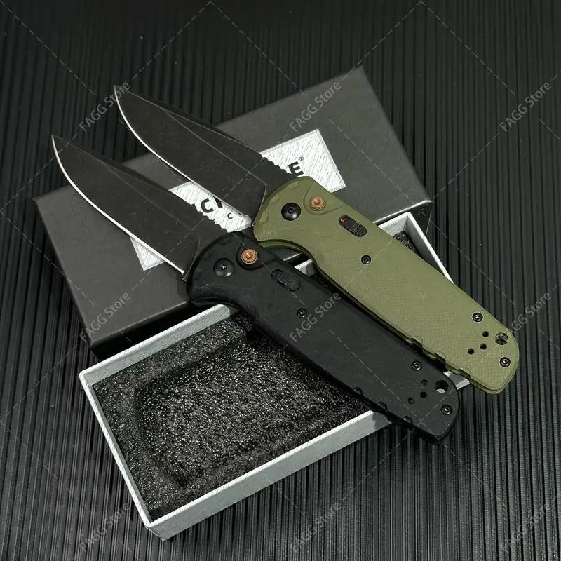 4300BK-02 CLA Folding Pocket Knife - 3.4" CPM-Magnacut DLC Blade, G10 Handle with Pocket Clip, EDC Outdoor Tool