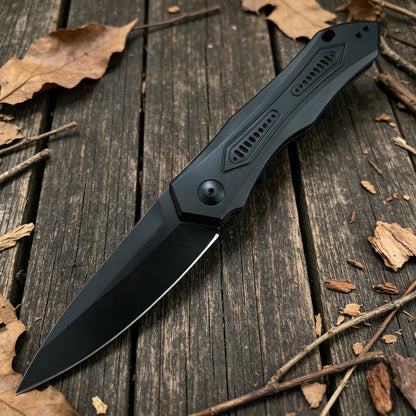 High Hardness 7800 Folding Knife D2 Blade Aluminum Alloy Handle EDC Outdoor Hiking Camping Mountain Climbing Jungle Exploration Multi‑functional Portable Tool