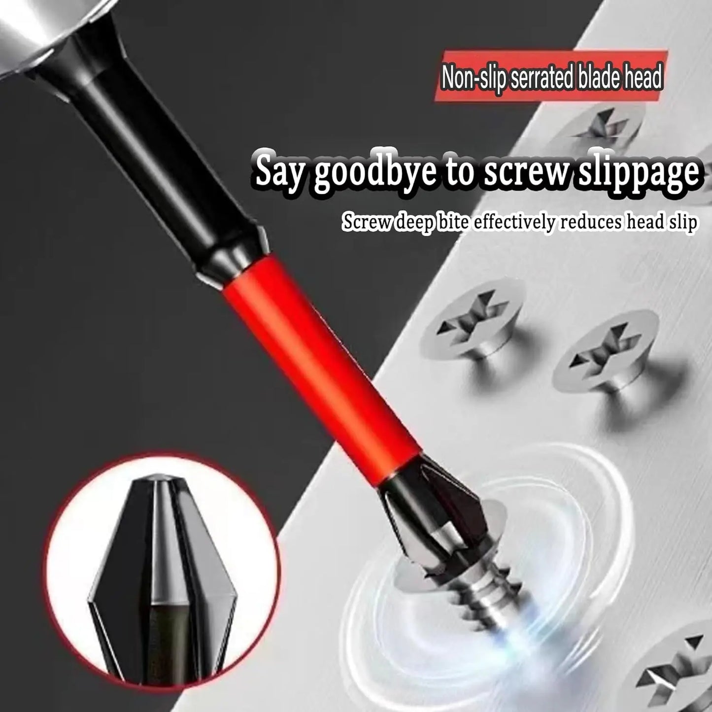 Anti Slip Bits Magnetic Screwdriver Bit Set S2 Alloy Steel Impact Resistance Bits-3/6/12Pcs Suitable for Electric Drills