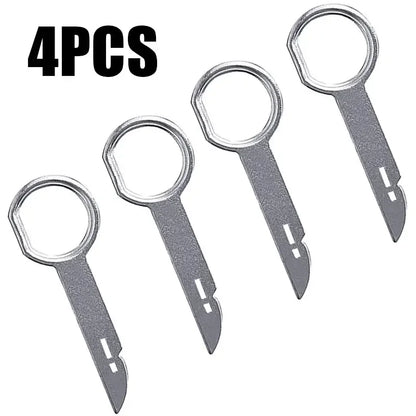 4Pcs Car Radio Removal Tool Stereo Release Keys Auto Stereo Install & Removal Repair Accessories