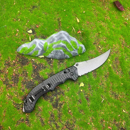 1PC,BM 865 High Hardness Outdoor Utility Folding Knife Ergonomics G10 Handle Jungle Climbing Picnic Lightweight Tools Camping Fishing Knives Portable Hiking Cutter Daily Cutting Tools Fruit Knife