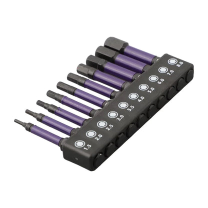 10PCS Impact Drill Bit Set S2 Steel Hex Head Shank Magnetic Screwdriver Driver Bits Holder Wrench Electric Drill Tools