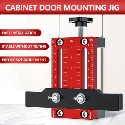 Cabinet Door Installation Positioner Aluminum Alloy Cabinet Hardware Jig Compatible for Most Cabinet Doors Effortless Alignment