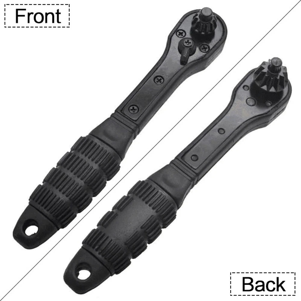 2 in 1 Drill Chuck Key Wrench Dual Head Ratchet Spanner Universal Clamping Tool 12 7mm 17 5mm for Drill Press Hand Electric Drill Machine Lathe Tooling Chucks Replacement Hardware Hand Tools Premium Quality Steel Construction