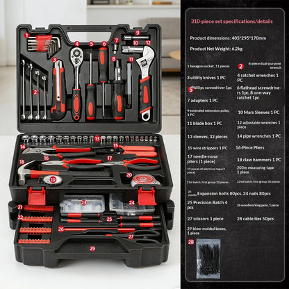 Household Hardware Tool Set Combination Manual Repair Electrician Tools Sheik Mainland Socket Set 육각렌치세트 신기한 공구 Herramientas 공구