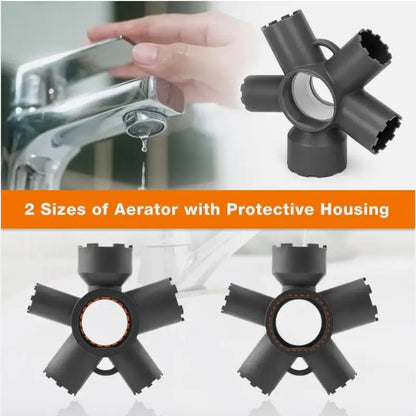 2026 NEW Multifunctional 10 In 1 Faucet Aerator Key 1Pcs ABS Removal Tool For Round Cut Edge Aerator With Housing Disassembly