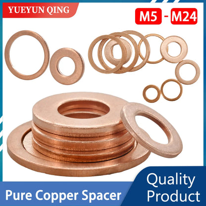 Copper Oil Plug Washers M5-M24 for Motorcycle Sump Sealing