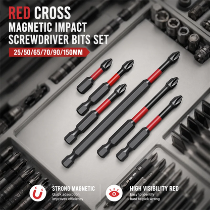 Magnetic Impact Phillips Bit Anti-Slip Impact Long Screwdriver Bit Set Hex Shank Cross Impact Driver Bit for Power Drilling