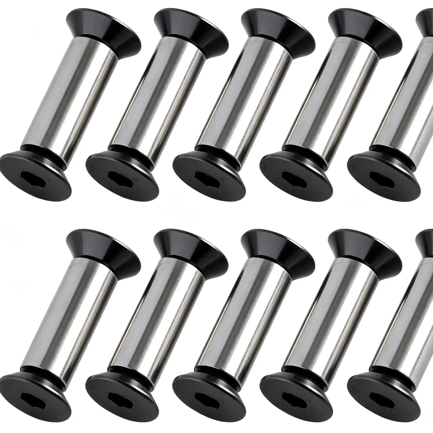 6pcs Stainless Steel Internal Hex Countersunk Knife Handle Locking Screws Bolts Rivets DIY Knife Making Handle Scale Fastener Replacement Hardware Accessories