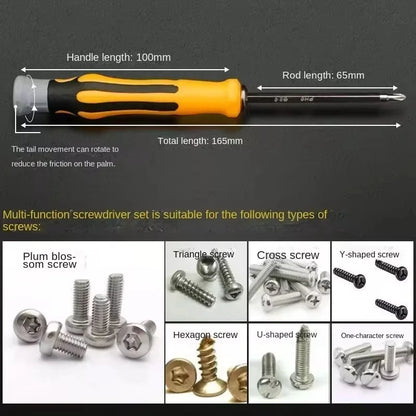 Mini Screwdriver Set 12 in 1 Precision Repair Tool Kit with Torx Phillips Slotted Magnetic Drill Bits for Camera Drone Watch PC