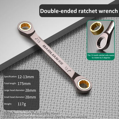 1Pc Dual-use Torx Wrench 6MM-27MM Dual Directional Plum Blossom Ratchet Wrench Universal Spanners for Car Repair Tools Hand Tool