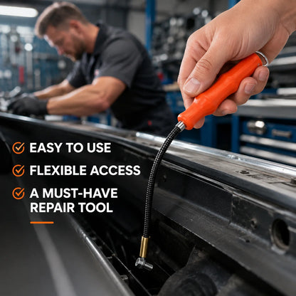 Magnetic Pickup Tool, Flexible Spring Grip Grabber for Nut Bolt Pickup, Adjustable Rod Stick, Repair Hand Tool