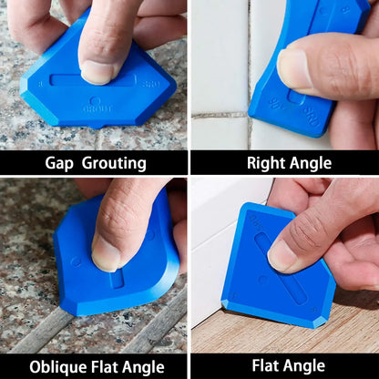 5in1 Silicone Scraper Squeegee Glue Remover Knife Caulking Angle Beauty Crack Trowel Tool Grout Scraper Kit Multifunctional Home