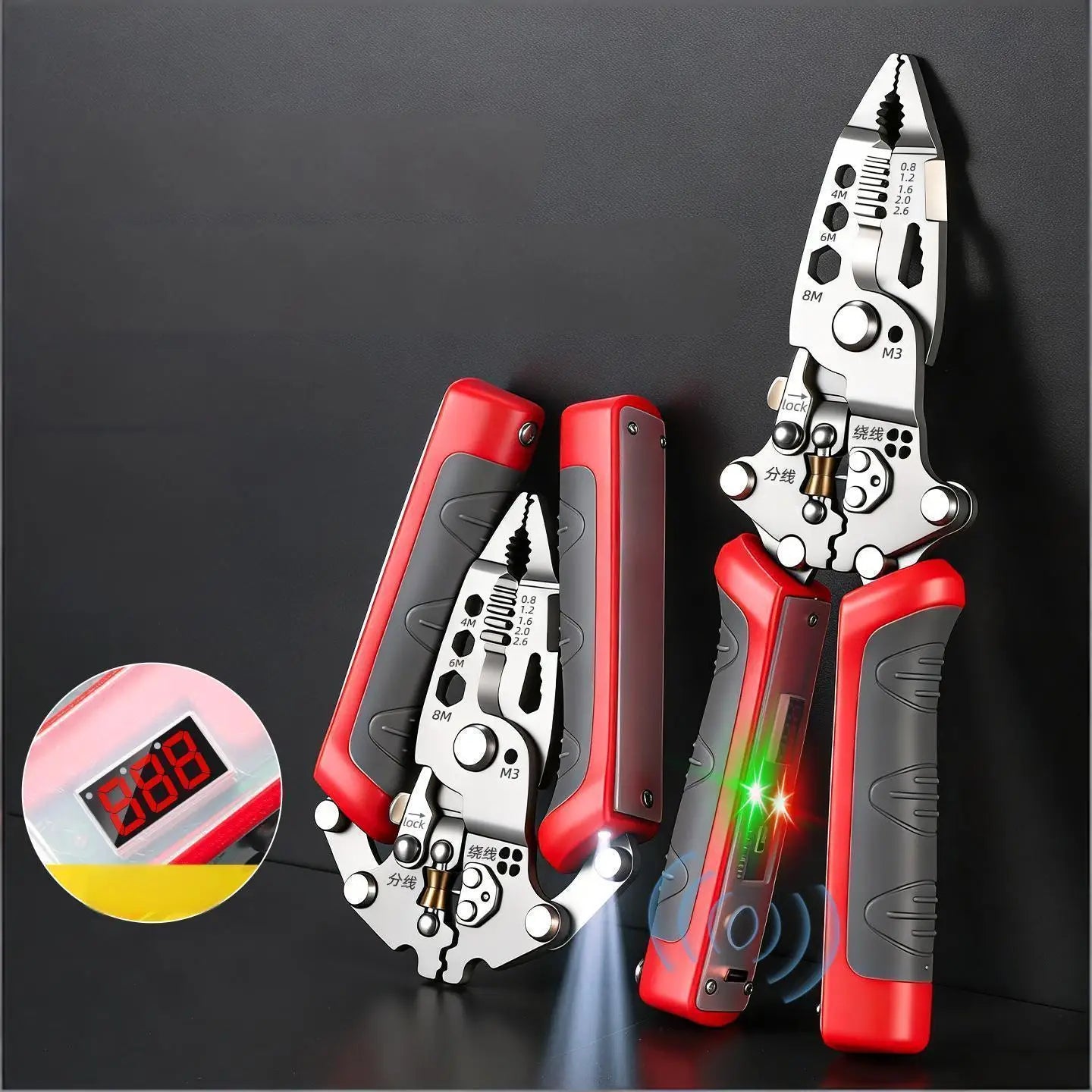 Foldable Wire Stripping Pliers Crimping Tool - Multifunctional Electrician Pliers, Professional-Grade Electrician Tool