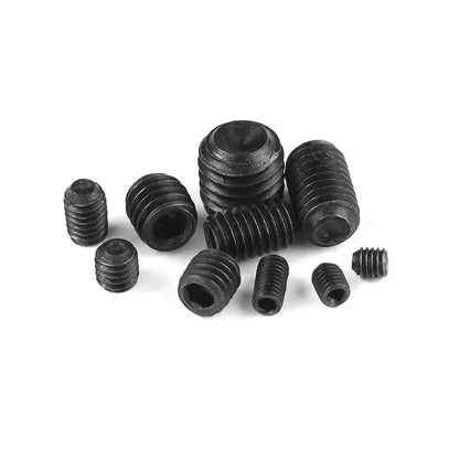 200pcs 304 Stainless Steel Grub Screw Kit M3 M4 M5 M6 M8 Hex Socket Flat Point Set Screws for Machinery Furniture Motorcycle