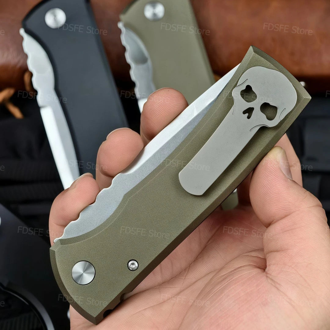 229 Premium D2 Steel Folding Knife with T6 Aluminum Handle, Lightweight Portable EDC Outdoor Utility Knife, Non-slip Cutting Tool, Perfect for Camping, Hiking, Fishing, Traveling and Daily Outdoor Household Tasks