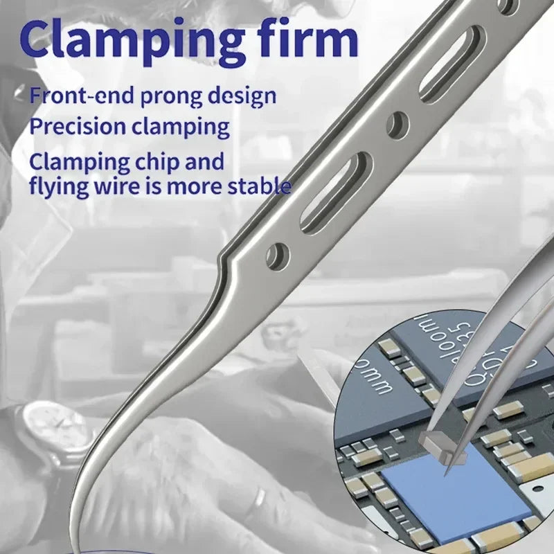 MECHANIC G-11/15 Anti-magnetic Tweezers Ultra Fine Tip Precision Tweezers for Jumping Wire Clamping IC SMD Mobile Phone Repair